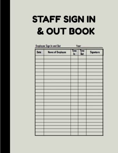 STAFF Sign In & Out Book