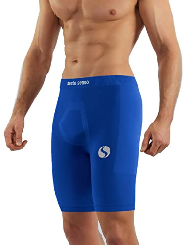 sesto senso Unterziehhose Herren Radlerhose Radhose Kurz Unter Shorts Sport Eng XXL/3XL Blau Royal