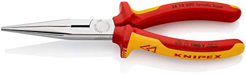 Knipex Spitzzange/Backen 73mm, gebogen Schneidkraft → Harter Draht: 2,2 mm, mittelharter Draht: 3,2 mm 200 mm VDE