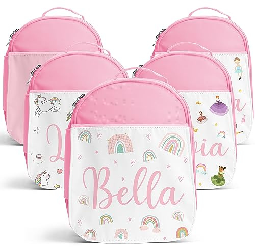 Personalised Kids Lunch Bag | Choose a Design | Custom Children's Lunch Bag | Girls Back to School | Lunch Bag For Girls | Girls Lunch Box, Girls Lunch Bag