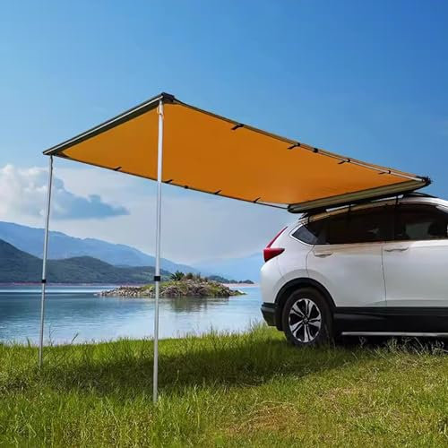 KXJPIZIYB Auto Markise, SUV-Zelt, Außen-Seitenmarkise for Autos, Seitenmarkise Ausziehbar, UV50+ PU3000mm, Wetterfeste, Reise- und Campingausrüstung Dachzelt Auto(140x200cm/55x78in)