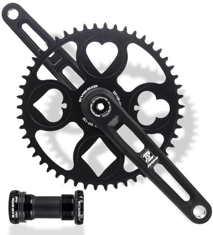 HZXQCVB Kurbelgarnitur Integrierte Hohlwelle Für Rennrad/Faltrad Aluminium-Legierung 165/170/175mm Kurbelarm-Satz Mit 50T/52T/54T/56T GXP Kettenblatt Und Tretlager Für 8-12 Gang(170mm,54T)