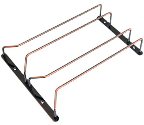 Weinglasregal unter Schrank, Weinglashalter Unter Regal, Weinglasaufbewahrungsbügel, Stielglasregal, 2 Reihen(22x18x5cm)