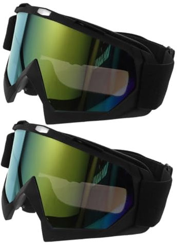 Milisten 2paar Motorradbrille Mit Klaren Gläsern Für Schutz Vor Wind Und Sand Leicht Und Bequem Für Radfahren Motorradfahren Und Skifahren Langlebige Schutzbrille Für Outdoor-aktivitäten