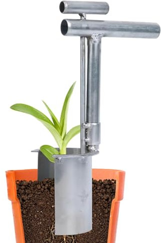 Fioriera per piante, strumento per piante di bulbi, strumento per piante di bulbi, in acciaio inox, per scavare fori, trapiantare piantine e piante di fiori