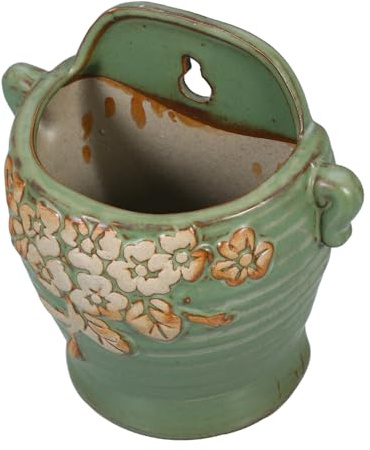Yardwe Maceta De Cerámica Retro Colgante Decorativa para Suculentas y Cactus Diseño Vintage