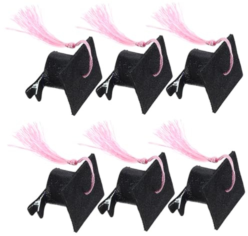 FOMIYES 6stücke Haarspangen in Form von Absolventenhüten Haarschmuck für Abschlussfeier Mini-doktorhut-stil Haaraccessoires für Junggesellenhüte