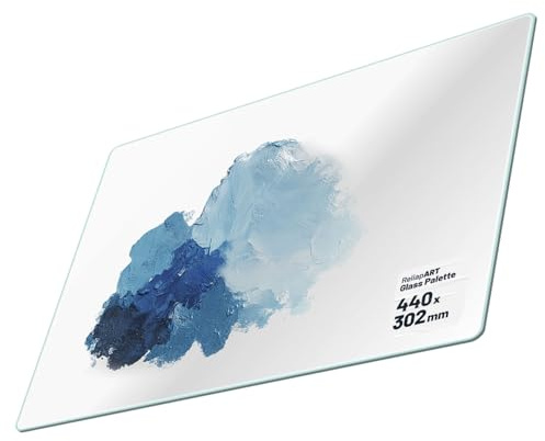ReliapART Artists’ Easy Clean Clear Glass Art Paint Palette - 440x302mm