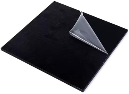 Placa de fibra de vidrio, Hoja cuadrada gruesa de fibra vidrio 8 mm, hojas lisas epoxi negro for materiales decorativos(8x200x200mm)