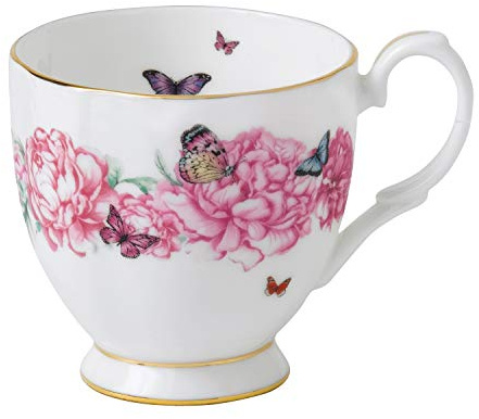 Royal Albert Miranda Kerr Friendship 40005768 Gratitude Footed Mug 0.30ltr, White, Fine Bone China