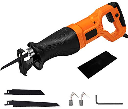 Scie Sabre Sans Fil avec 2 Lames de Scie, Vitesse Variable 0-2800spm, Scies Alternatives Multifonctions Portables Scie Sabre Extérieure Outils électriques pour Coupe de Branches, Bois, Métal