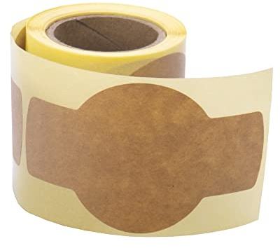Kraft Etiketten braun 100×58 mm – 100 Stück selbstklebende Papieretiketten glatt zum Beschriften – für Gläser, Vorratsdosen & Marmelade