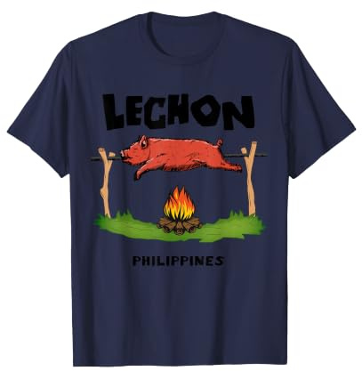 Philippinen Lechon Spanferkel Schwein Cebu Geschenk Souvenir T-Shirt