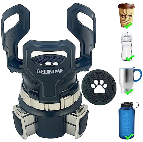 Adjustable Car Cup Holder Expander, Car Back Seat Organizer for Kids, Car Seat Gap Filler with Cup Holder GELINDAF (Cup Holder)