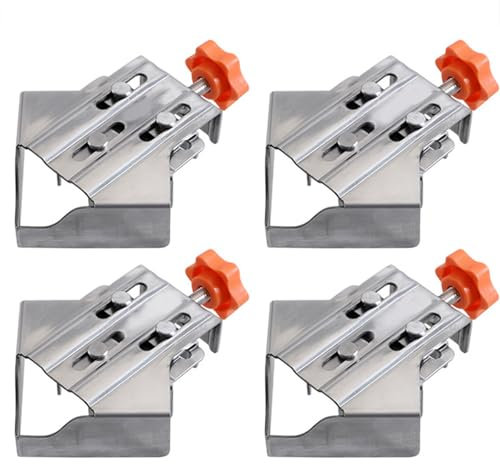 Morsetto Angolare da 4 Pezzi, Set di Strumenti per Mitra Quadrata in Legno Ad Angolo Retto da 90 Gradi, Strumento Mobile per Morsetto a Clip Angolare in Lega di Alluminio, per