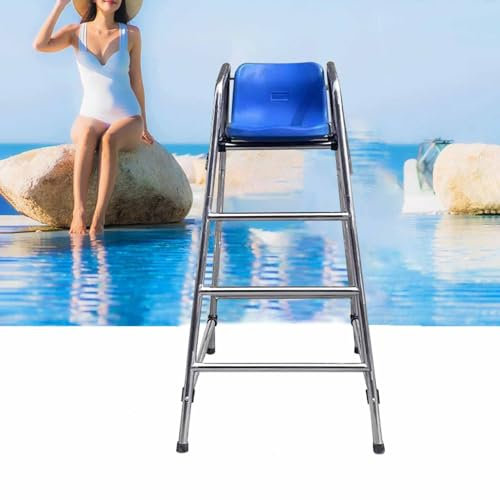 CHZDPP Sillas para socorristas Desmontables Sillas de socorrista para Piscinas, para Bar Cubierta Piscina, Taburete de Bar para Parque acuático(Tall 150cm/59.1inch)