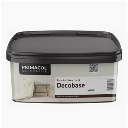 TRANS - PAL Primacol POLARIS Textured Paint for Interior Feature Walls, 1L, Decorative & Decobase Option (Decobase Paint D00 White 1L)