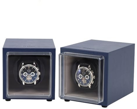 PAHION Automatische Uhrenbeweger Box Single Uhrenbeweger Uhren Aufbewahrungskoffer Mit Leisem Japanischem Mabuchi Motor 5 Drehmodis Batteriebetrieb Oder Netzteil