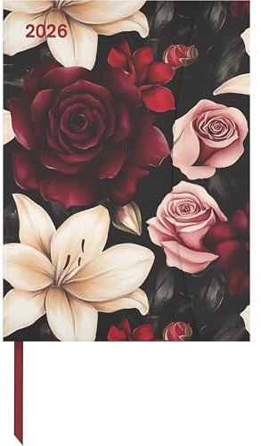 teNeues - Dark Flowers 2026 – Buchkalender 16x22 cm | Floraler Wochenkalender mit Magnetverschluss für Natur- & Blumenliebhaber: Magneto Diary