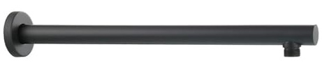 Melairy Negro lluvia ducha brazo 16 in/40 cm montaje en pared cabezal de ducha extensión acero inoxidable ducha extensor brazo para ducha fija cabeza