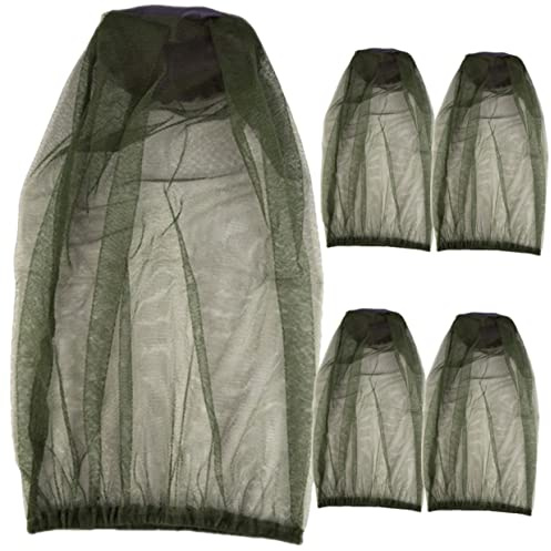 SAFIGLE 5pezzi Cappello da Apicoltore Resistente all Usura Cappello Rete per Testa Accessorio Riutilizzabile per Forniture da Pesca e Apicoltura