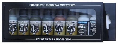 Vallejo Model Air Peinture Acrylique Pré-Guerre Fini Mat, 18 ml pour Aérographe, Idéale pour Modélisme et Figurines.