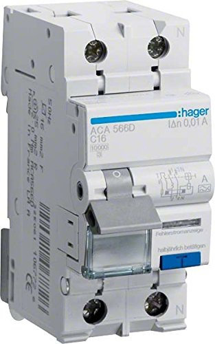 Hager ACA566D FI-LS 1P+N 10kA C-16A 10mA Typ A