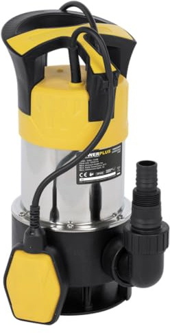 POWER plus Elektrische Wasserpumpe POWXG9524-750 W Unterwasserpumpe, Maximaltemperatur 35°C und Fördermenge 12.500 l/h, Gartenpumpe, Saugpumpe, Tauchpumpe, Gartengeräte