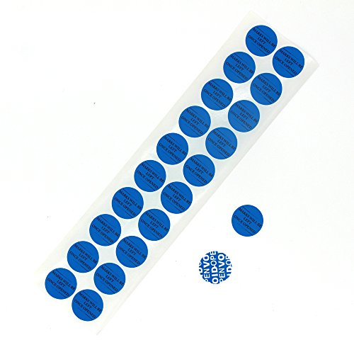 Manipulationssichere Sicherheitsklebebänder, Aufkleber, widerstandsfähig, verhindert offene Garantie, Löschungsetiketten, Durchmesser 2,5 cm, Blau