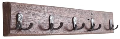 DESIGN DELIGHTS Vintage WANDGARDEROBE CASA | 60x8x5 cm (BxHxT), Recyclingholz, lackiert | Hakenleiste