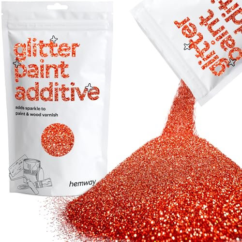Red Holographic Glitter Paint Additive 100g for Adding Sparkle to Paints & Varnish | Paint Walls Sparkly Add to Emulsion, Acrylic or Lacquer Indoor | Hemway