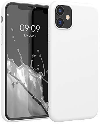 kwmobile Custodia Compatibile con Apple iPhone 11 Cover - Back Case per Smartphone in Silicone TPU - Protezione Gommata - bianco matt