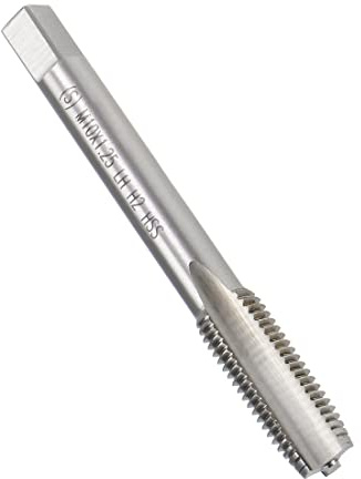 PATIKIL M10 x 1.25 Vite Filo Filettatura Taps Sinistra Mano Metrico Acciaio | 3 Scanalature, Macchina H2, Alta Velocità, Maschiatura