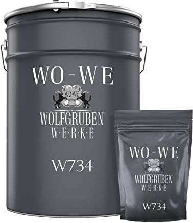 WO-WE 2K Epoxidharz Bodenversiegelung Bodenbeschichtung mit UV-Schutz Klar/Farblos - 3Kg