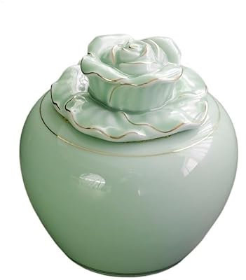 CRBUDY Contenedores de Almacenamiento de despensa, Lata de té Grande, Tarro hermético de cerámica, Carrito de té, Caja de té, contenedor de té, Organizador de té, Caja de almace
