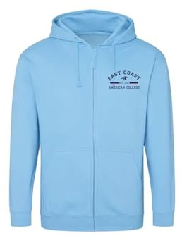 AMERICAN COLLEGE USA Tröja tröja med tryck varma kläder unisex barn pojkar och flickor casual modell ACSZW2 himmelsblå 14 år, turkos, 14 �r