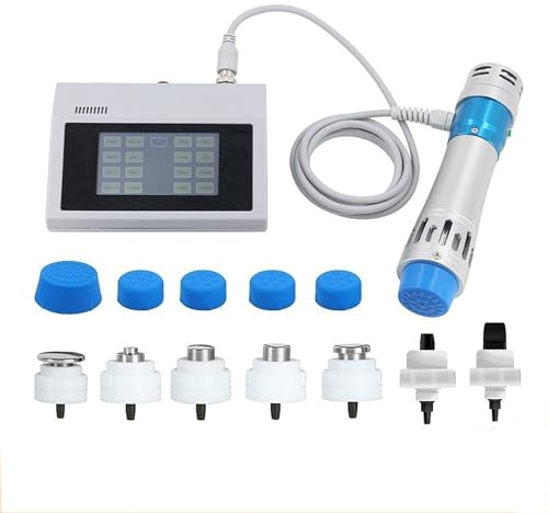 Máquina Terapia Ondas Choque, Dispositivo Terapia Ondas Choque ED Con 1 Mango Y 7 Sondas,frecuencia Ajustable 1-18HZ Y Energía 10-300MJ,profundamente En Piel 8cm,no Invasivo, Para El Cuerpo