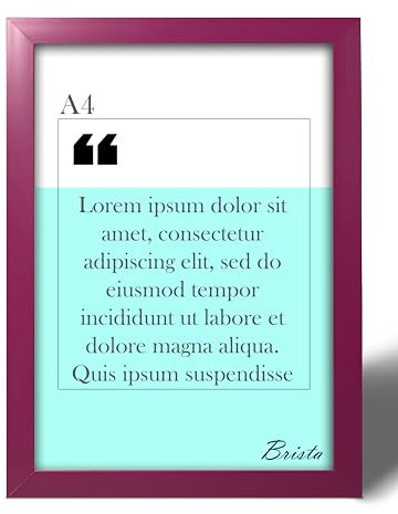 A4 Certificate Picture Frame ~ Premium Real Glass Photo Frame ~ Wall Display & Photo Hanger ~ Table Top Display Document Frame (21 X 29.7CM) (Hot Pink)