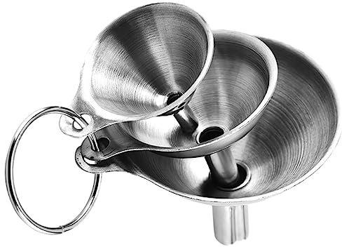 CIYODO 1set Funnel Acciaio Inossidabile Per Trasferimento Liquidi Imbuti Per Olio Vino e Condimenti Pratici e Resilienti Adatti Per Bottiglie e Barattoli