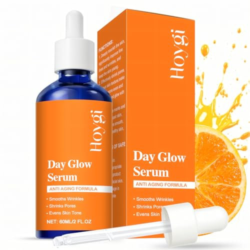 Siero Viso Vitamina C, 60ml Vitamina C Serum, Siero Acido Ialuronico Consistenza Leggera, Adatto a Tutti I Tipi di Pelle