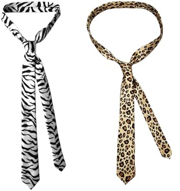 2 Pezzi Cravatta Stampata Per Animali, Cravatta Per Personalità Retrò, Accessori Per Abbigliamento Per Feste, Accessori Per Camicia, Accessori Di Moda.