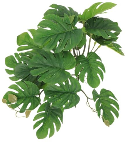 INOOMP Plante Suspendue Artificielle pour Habitat Reptiles avec Ventouse Décoration Flexible Vertes pour Terrarium Tortue Lézard Amphibiens