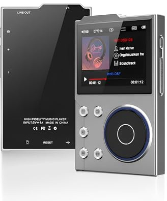 LICAEVEY Lecteur Mp3 HiFi avec Bluetooth 5.3 | 2.4 HD Display Portable Music Player | Lossless DSD FLAC Digital Audio Player | 16 Go + 256 Go de Stockage Extensible