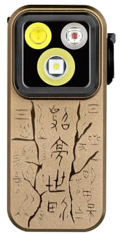 OLIGHT Oclip Pro Mini LED Taschenlampe mit Flutlicht, fokussiertes Licht und Rotlicht,500 LM helle USB-C wiederaufladbare Flashlight,IPX6 Clip Lampe kleine Blinklicht für Camping(Ancient Script)