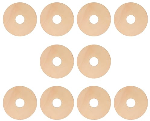 Gatuida 10pcs Wooden Candle Wick Centering Tool Single Hole Wick Stabilizer Bar for Candle Making for Mason Jars DIY Accessories