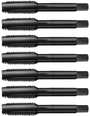 Lot de 7 tarauds à pointe spirale plaqués titane pour acier et aluminium M3-M12 Tailles métriques pour taraudage efficace des trous pour outils manuels et machines-outils
