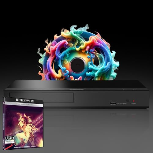 MULTIREGION Blu-ray Player Compatible with Panasonic DP-UB150 MultiRegion for DVD Blu-ray Region B - DVD Regions 1-8 - Bundle Including Rock. 4K UHD Disc