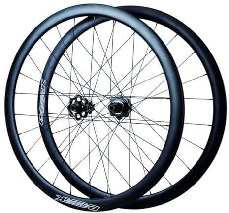 LPYDWZ 700C Rennrad Laufradsatz Doppelwandige Aluminiumlegierung 38mm Felge Mid Lock Scheibenbremse Schnellspanner 4 Palin Lager for 7–12 Gänge(Front 12x100mm/rear 12x142mm)