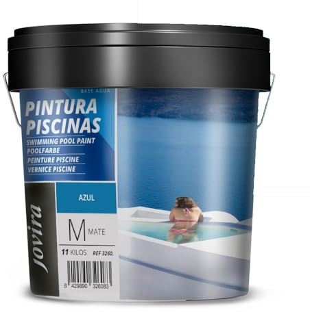 JOVIRA PINTURAS |11 Kg| Pintura Piscinas al Agua. Protección y decoración de piscinas. (11 Kg, Azul)
