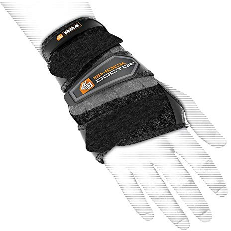 ShockDoctor Shock Doctor handledsskydd för vuxna med 3 strapsskydd, svart, S
